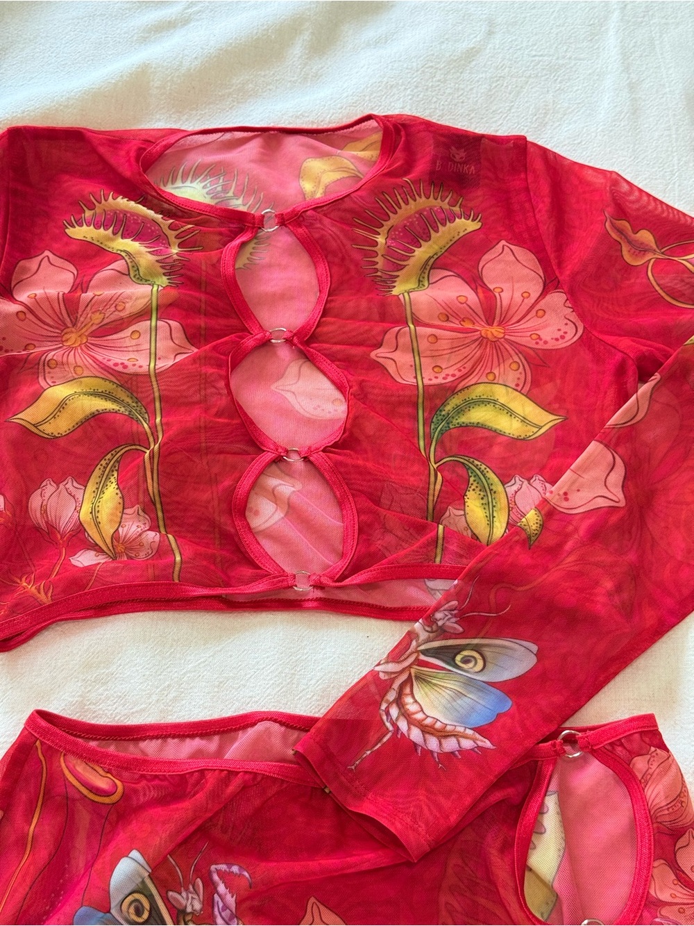 BADINKA Predatora Mesh Cutout Top & Skirt Set Size M - Picture 3 of 10